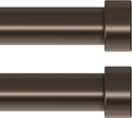 Curtain Rods for Windows 28 to 48 in - Heavy Duty Adjustable 2 Pack