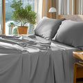 1000 TC Egyptian Cotton King Sheets Set - Grey Sateen Luxury