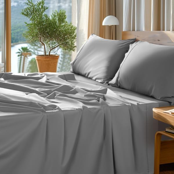 100% Egyptian Cotton Sheets Set - Luxury King Size Bedding