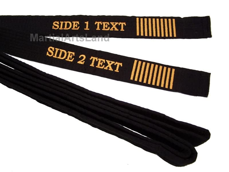Customized Black Belt for Karate, Taekwondo, Judo, and BJJ
