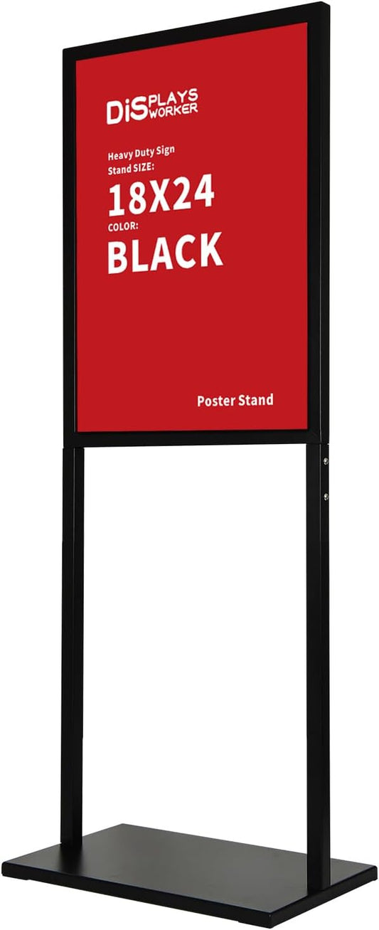 Heavy Duty Pedestal Poster Stand for Double Sided Display