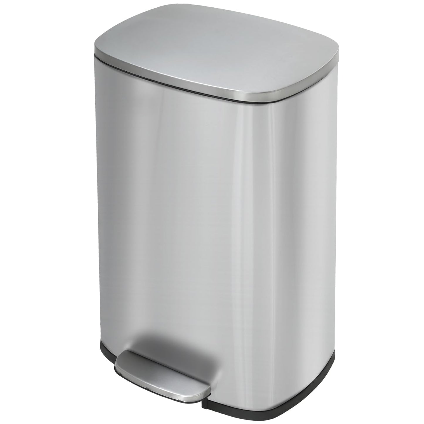 Stainless Steel 13 Gallon Kitchen Recycling Bin with Lid