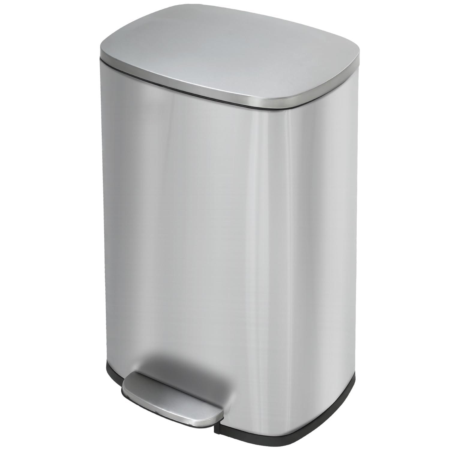 Stainless Steel 13 Gallon Kitchen Recycling Bin with Lid