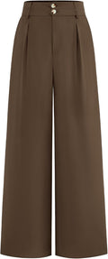 Women Wide Leg Dress Pants High Waisted Palazzo - Work Ready
