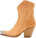 Women's Western Cowgirl Ankle Boots Stacked Block Heel - Stylish