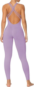 Sunzel Jumpsuits for Women Backless Seamless Workout Bodysuit