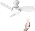 Consciot 30ft Modern Ceiling Fan With Lights - Quiet Low Profile