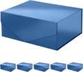PACKHOME Glossy Navy Collapsible Gift Boxes 9 x 6.5 x 3.8 in