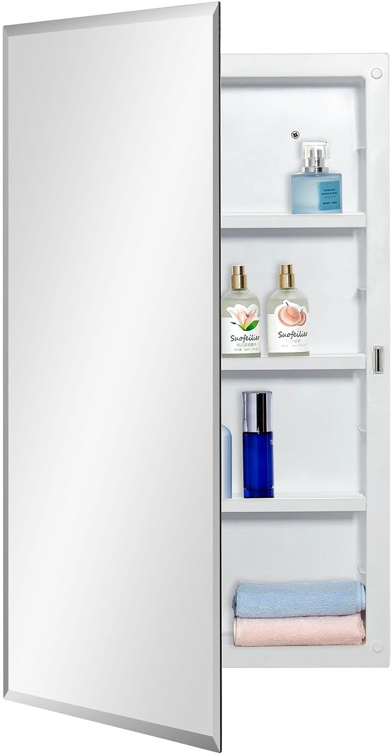 Plastic Medicine Mirror Cabinet for Stylish Bathroom Storage