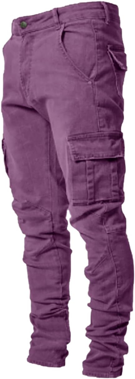 HUNGSON Men's Slim Fit Stretch Jeans for Comfort and Style