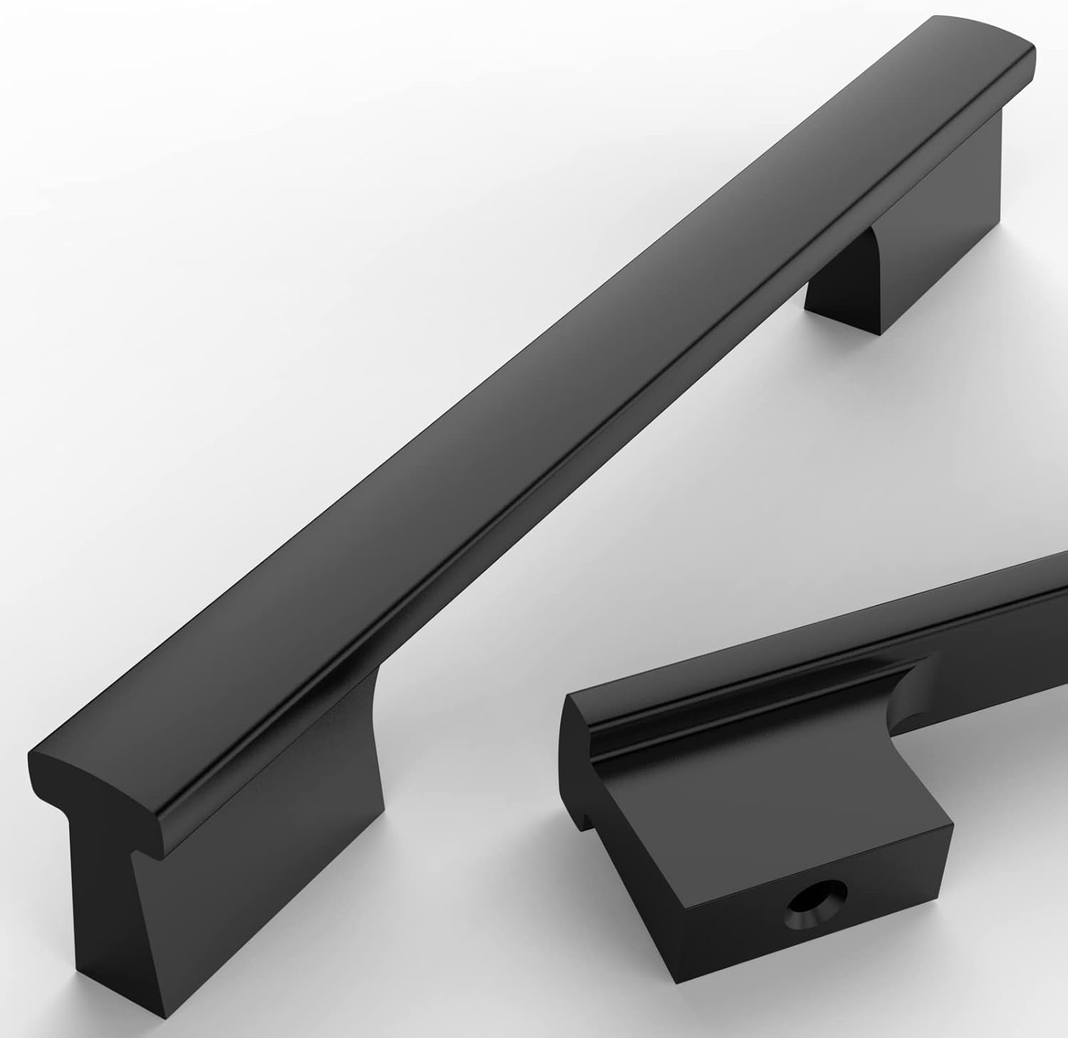 Matte Black Kitchen Cabinet Handles - 10 Pack 5 Inch Pulls