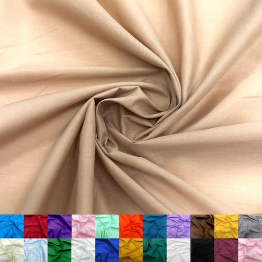 Cotton Polyester Broadcloth Fabric - Soft & Breathable 60in Wide