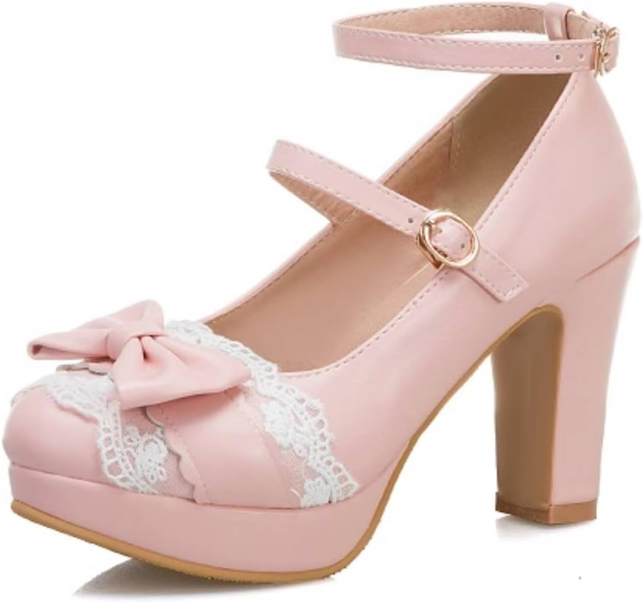 Cute Bow Heels Mary Janes Shoes for Women Dressy Occasions