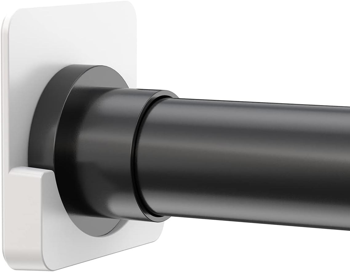 No Drill Adhesive Shower Rod Holders - Easy Install!