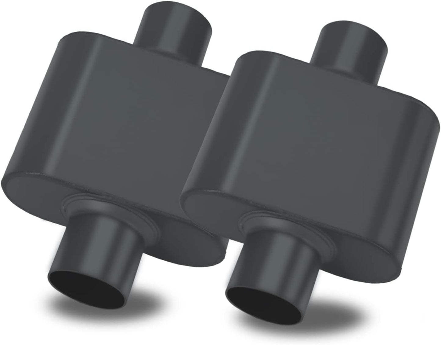 Pair of Single Chamber Performance Race Mufflers for Intense Sound