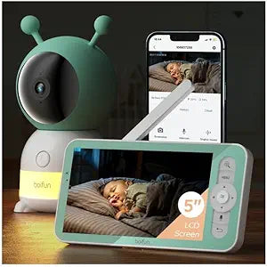 5in Baby Monitor with 2K Video, Night Vision & 2-Way Audio
