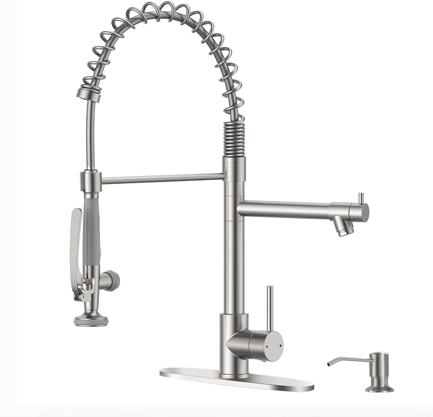 Fapully Commercial Pull Down Kitchen Sink Faucet with Sprayer