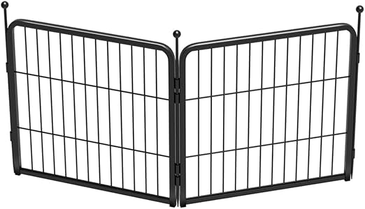 FXW Decorative Garden Metal Fence Temporary Animal Barrier Panels