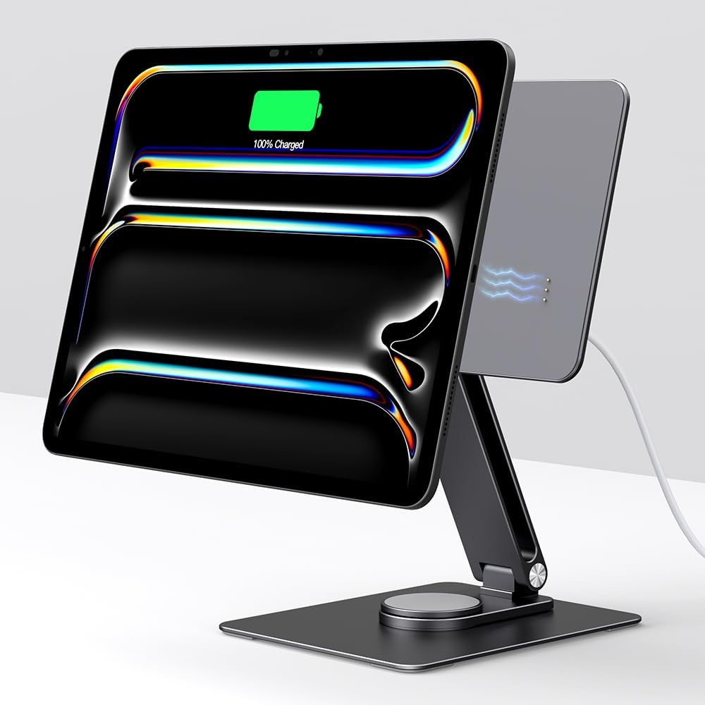 Magnetic iPad Pro M4 11-inch Stand with Wireless Charging