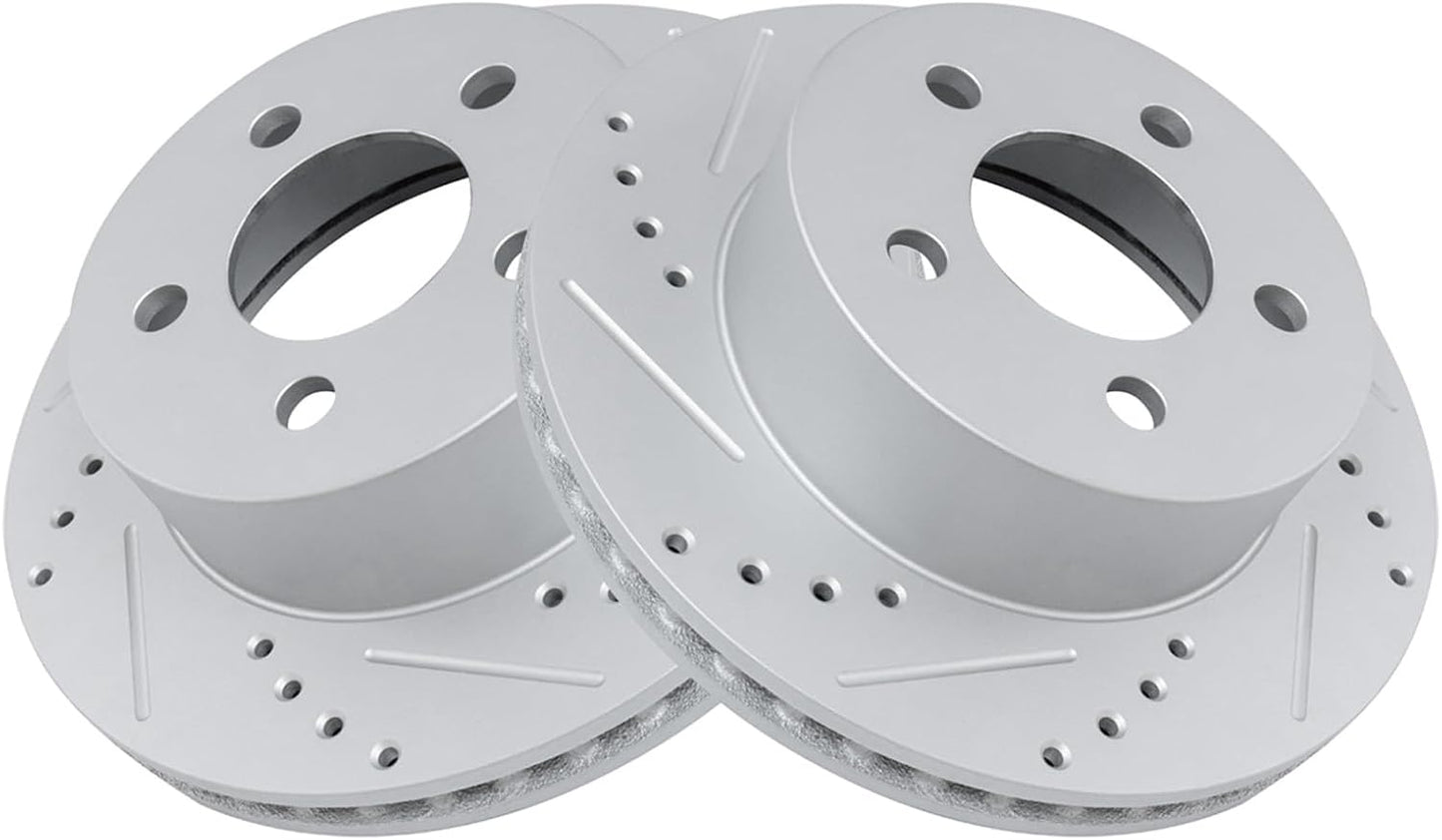 TRQ Front Performance Brake Rotors Set for Jeep Cherokee & Wrangler