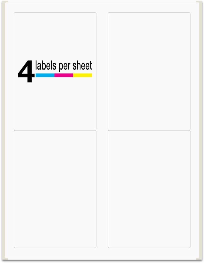 3-1/2 in x 5 in White Matte Labels for Laser and Inkjet Printers