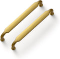 Goo-Ki Brushed Gold Drawer Handles 5 in Hole Centers - Solid Zinc