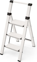 Taranta 3 Step Ladder Lightweight Aluminum Step Stool - Space-Saving