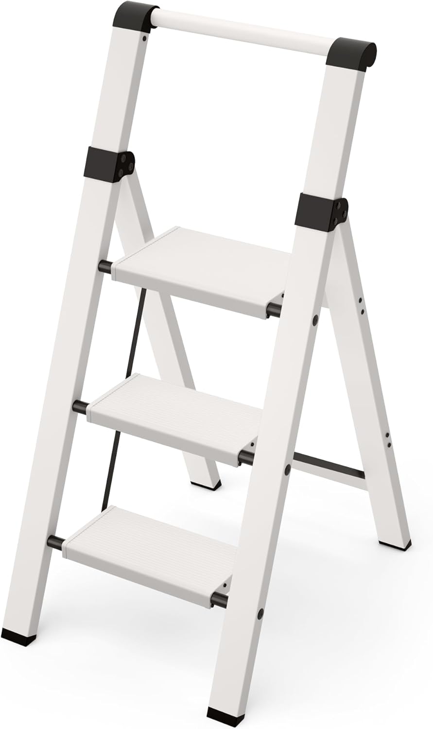 Taranta 3 Step Ladder - Lightweight Aluminum Folding Stool
