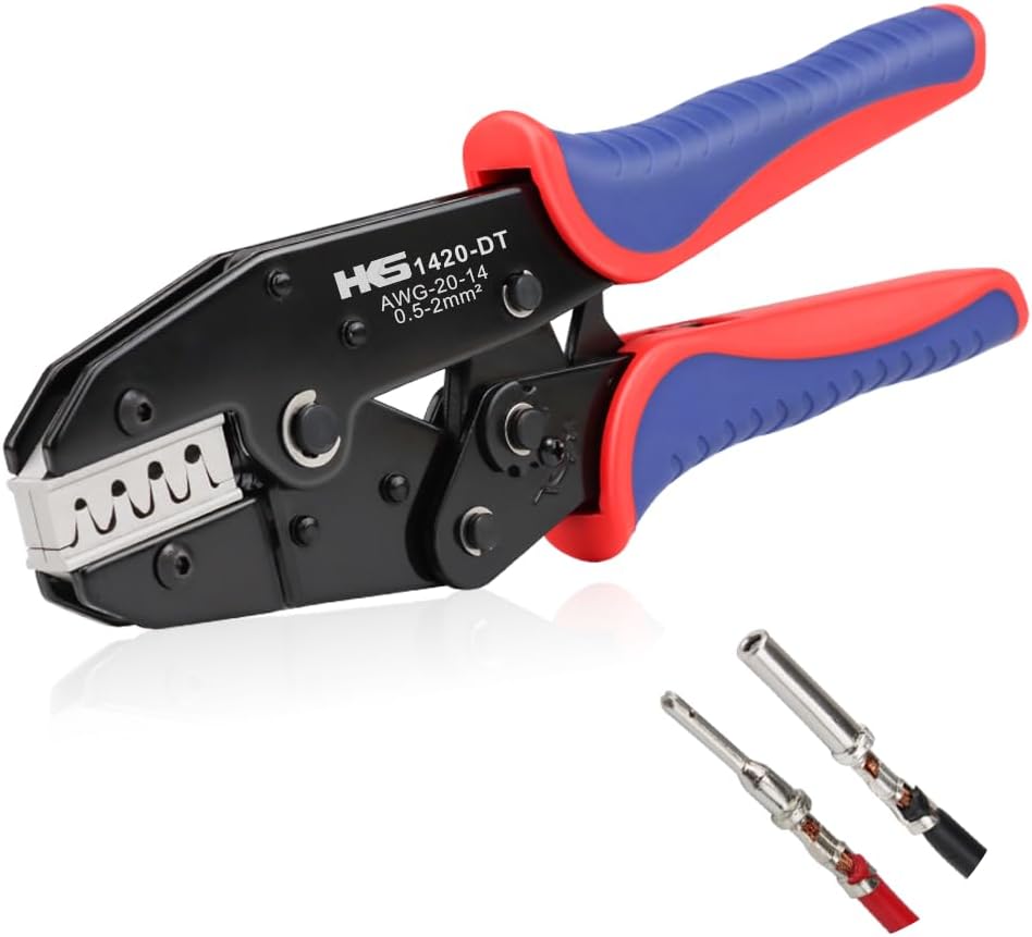HKS 20-14AWG Crimp Tool for Deutsch DT DTM Open Barrel Terminals