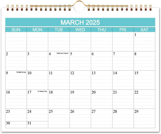 2025-2026 Wall Calendar: 16 Months Plan & Organize Easily
