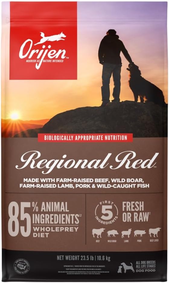 ORIJEN Grain Free High Protein Dry Dog Food Regional Red Recipe