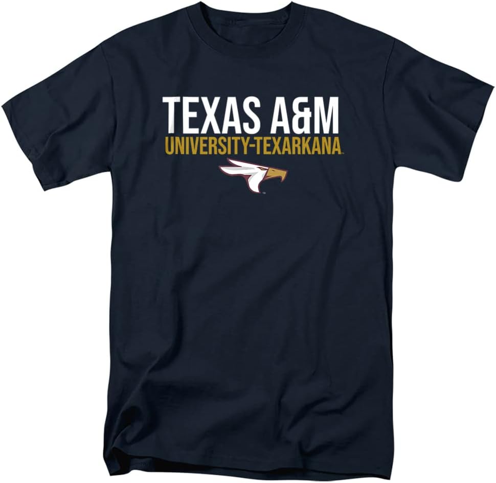 Official Collegiate Distressed Stacked T Shirt for Men & Women