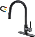 Havin Black Kitchen Faucet with Pull Down Magnetic Sprayer - High Arc