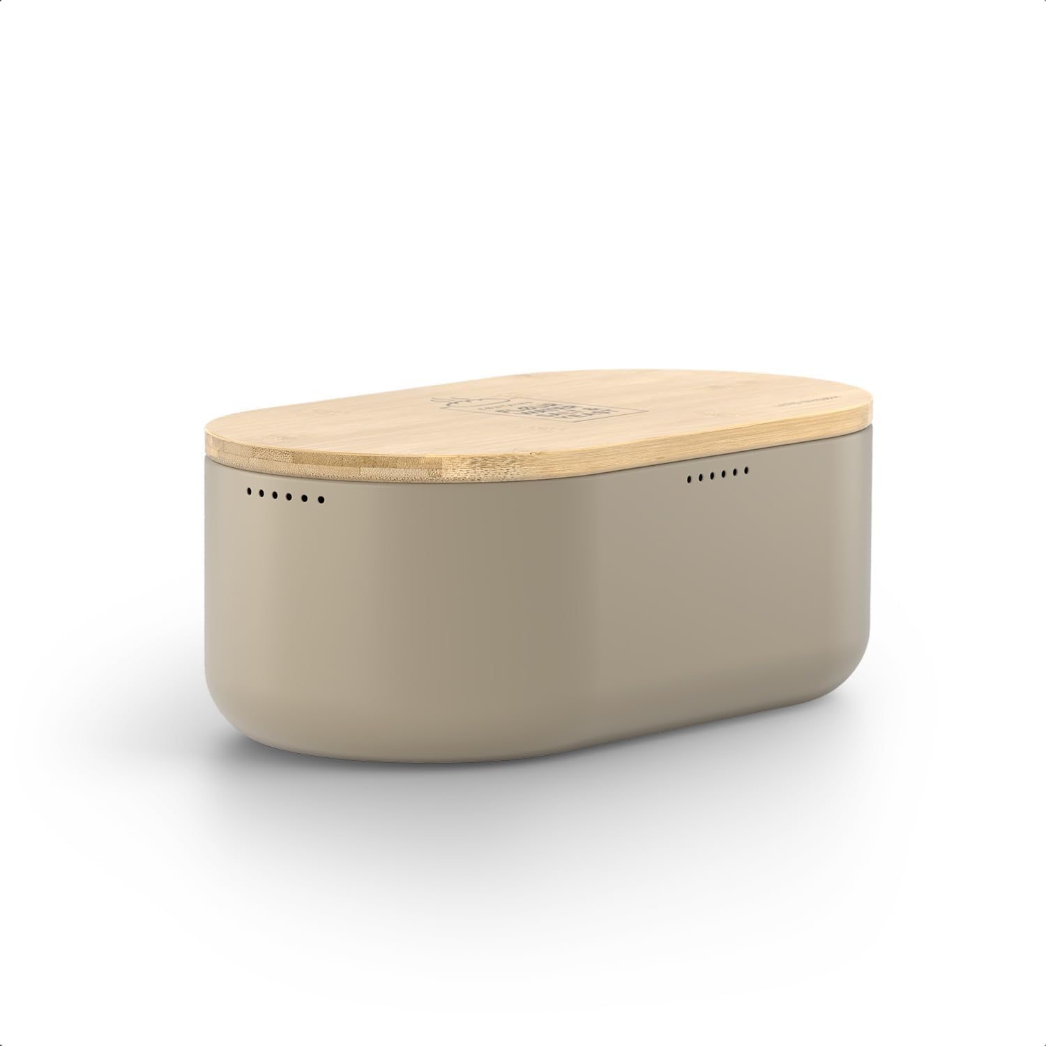 LARS NYSM Bread Box with Bamboo Lid for Freshness and Style