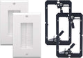 Brush Wall Plate Cable Pass Through with Bracket - Clean TV Wiring