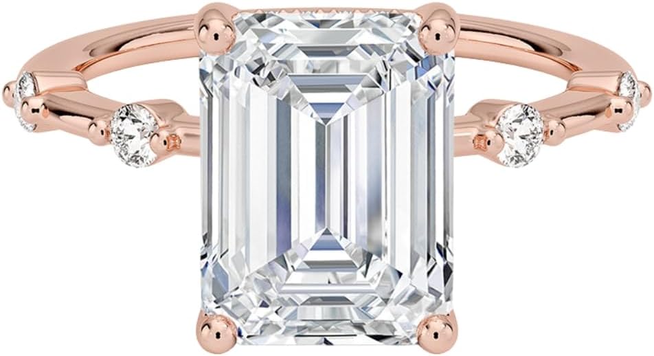 Stunning Moissanite Ring 3 Ct in 10k 14k 18k Gold & Silver