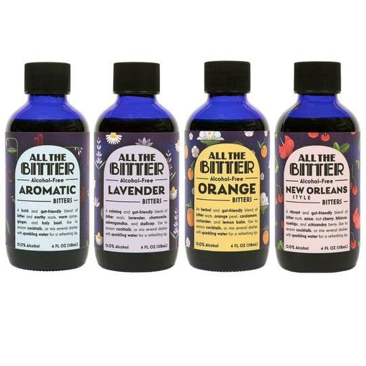 Zero Proof Bitters Bundle - 4 Flavors - Mixology Kit