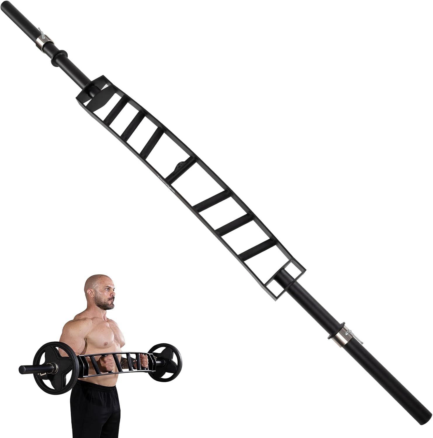 Yes4All Multi Grip Barbell for Greater Range of Motion in Workouts