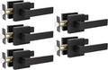 KNOBWELL Heavy Duty Matte Black Door Handle 5 Pack - Easy Install