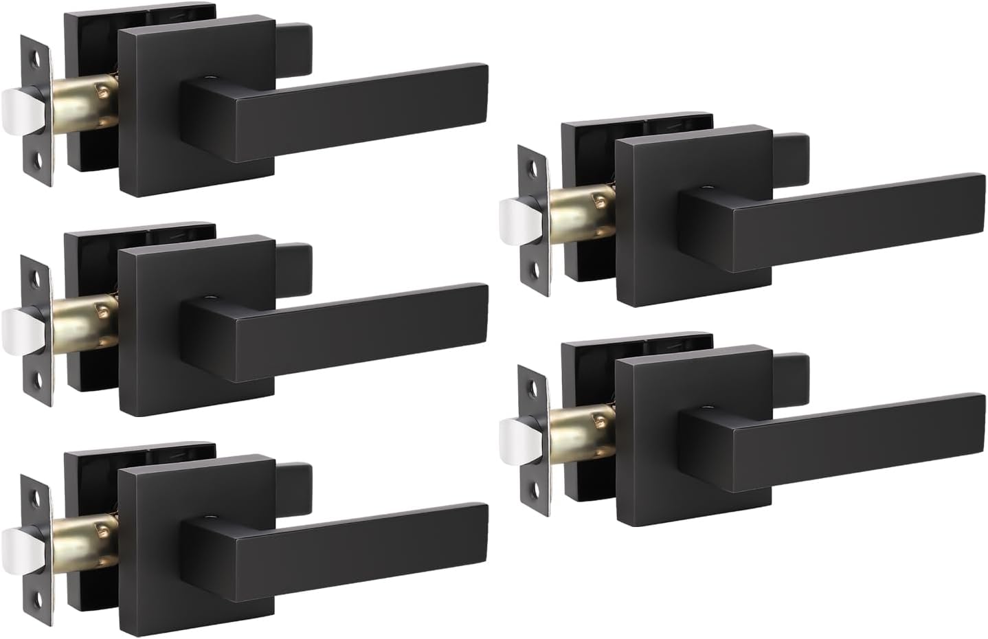 KNOBWELL Heavy Duty Matte Black Door Handle for Easy Installation