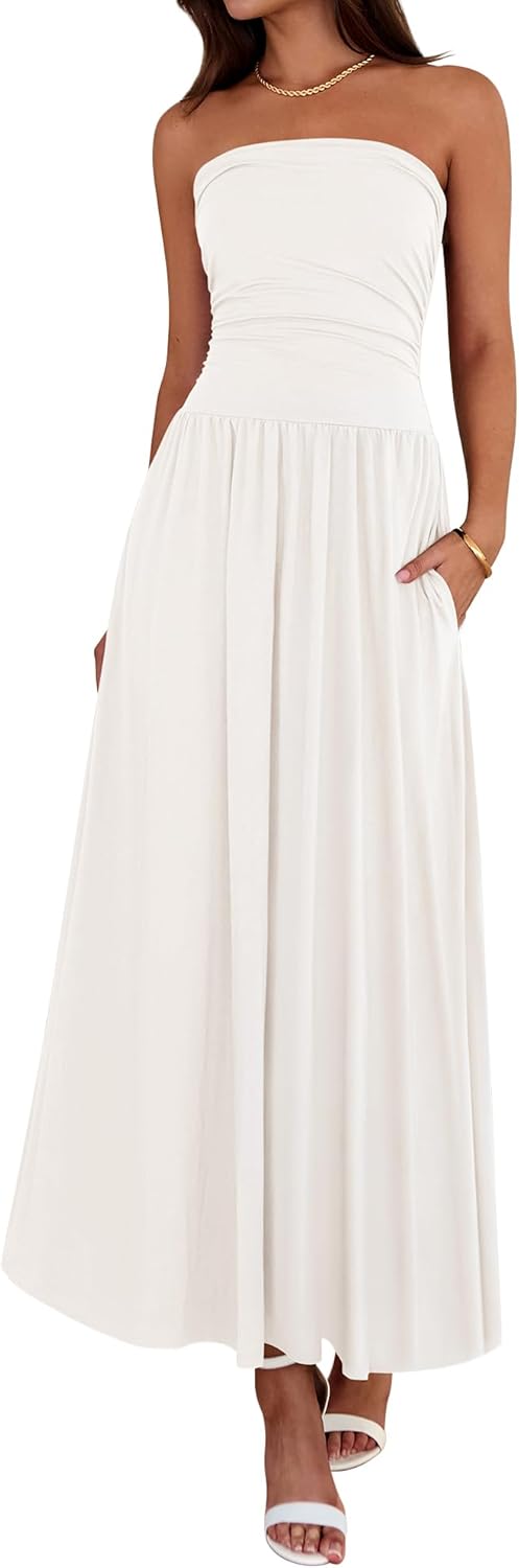 BTFBM Summer Maxi Dresses for Women with Pockets and Style
