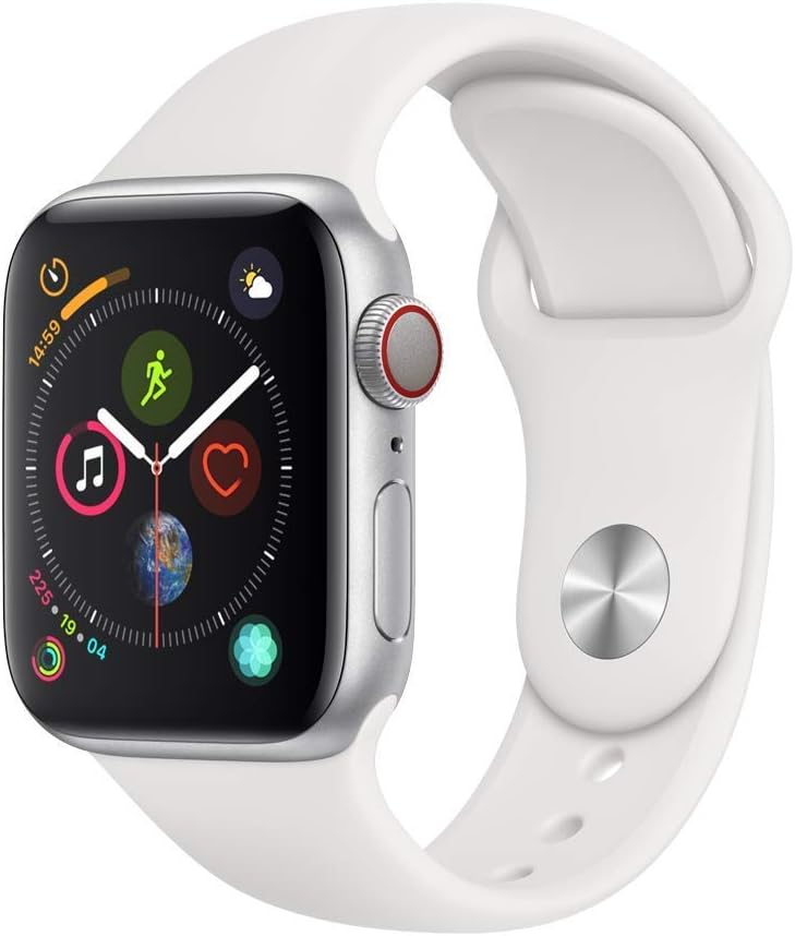 Apple Watch Series 4 GPS + Cellular 44MM Silver Aluminum Renewed