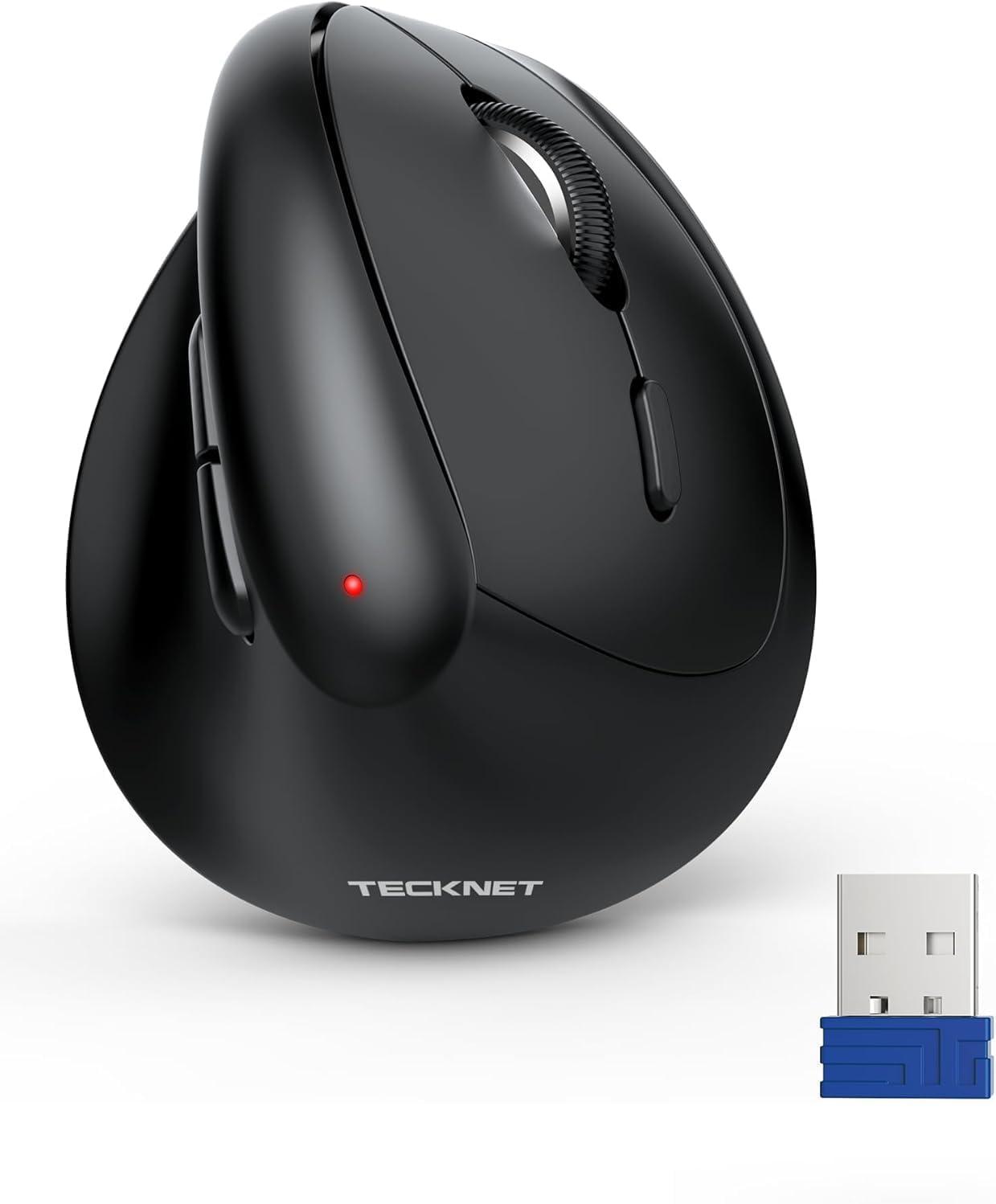 TECKNET Vertical Wireless Mouse: Ergonomic 4800DPI for Small Hands