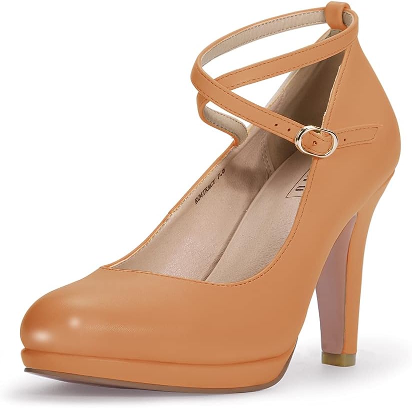 IDIFU Women's Tracy Platform High Heels for Work and Weddings