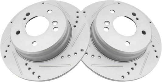Premium G-Coated Rear Brake Rotors Set for Chrysler & Mercedes
