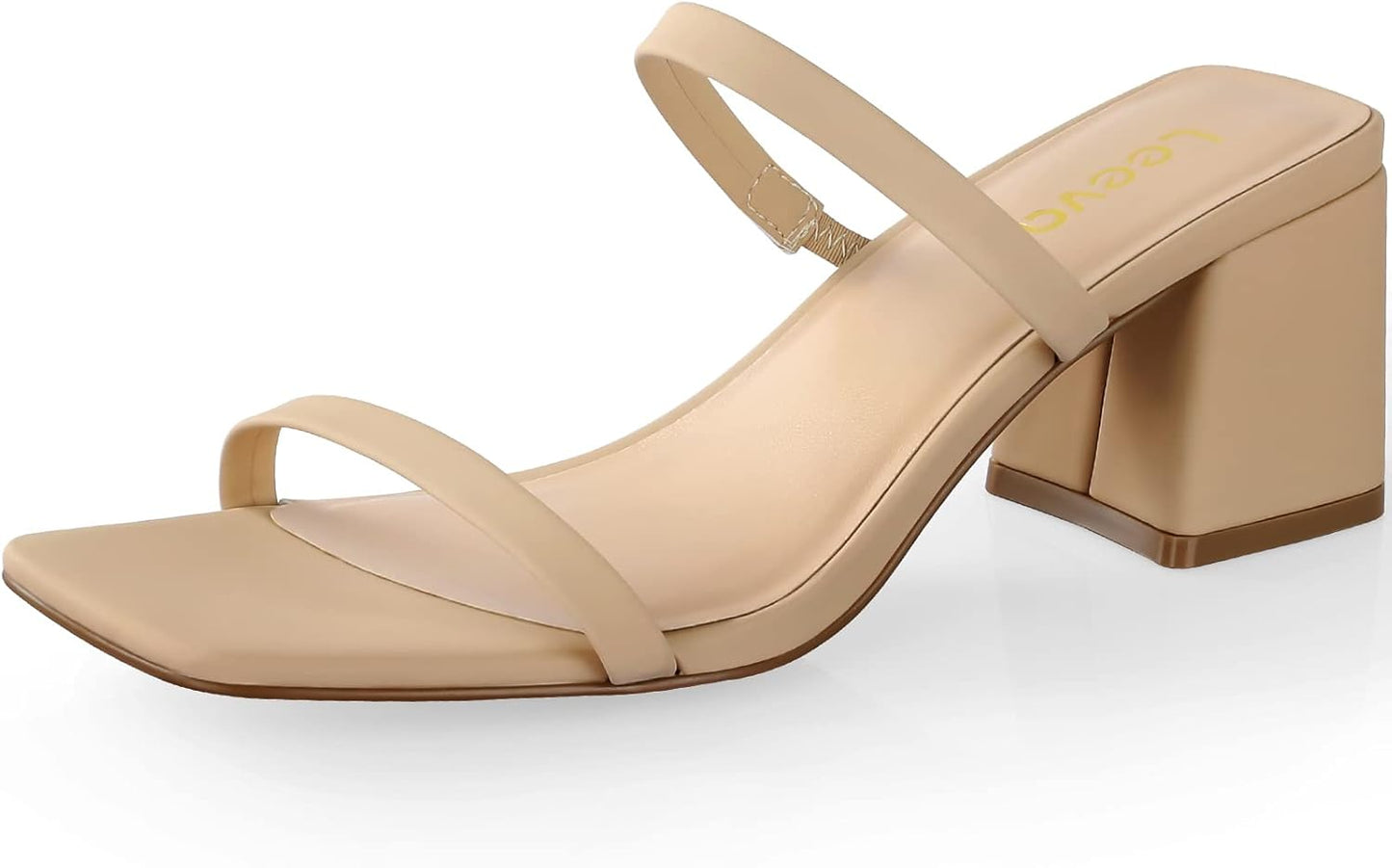 Square Toe Heeled Sandals for Women - Stylish Block Heels
