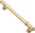 Matt Gold Cabinet Pulls 5 in Hole Centers - Solid Matte Gold Handles