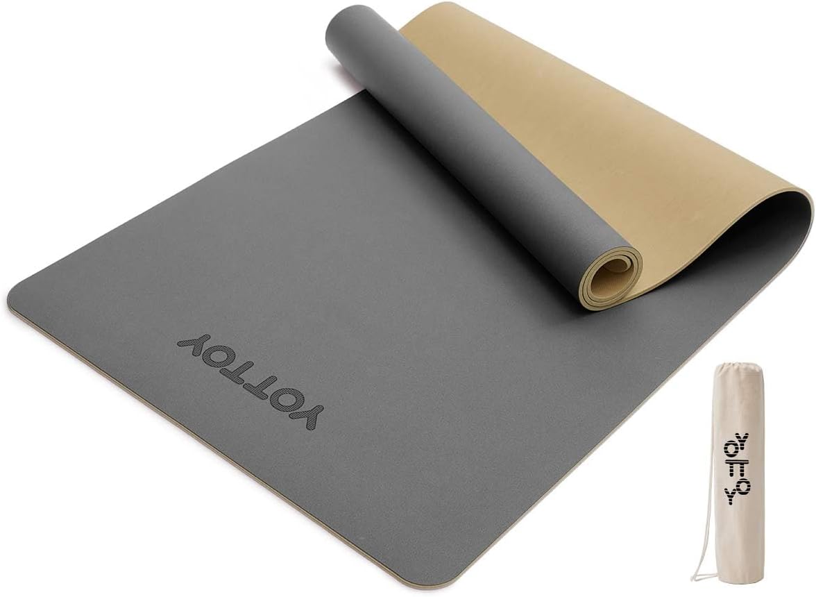 YOTTOY Non-Slip Hot Yoga Mat with Anti-Tear Design and Bag