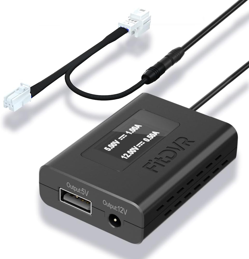 Dash Camera Power Adapter for Mercedes Benz with LED Display