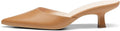 Womens Kitten Heel Mules Pointed Toe Slip On Pumps - Dress Comfort